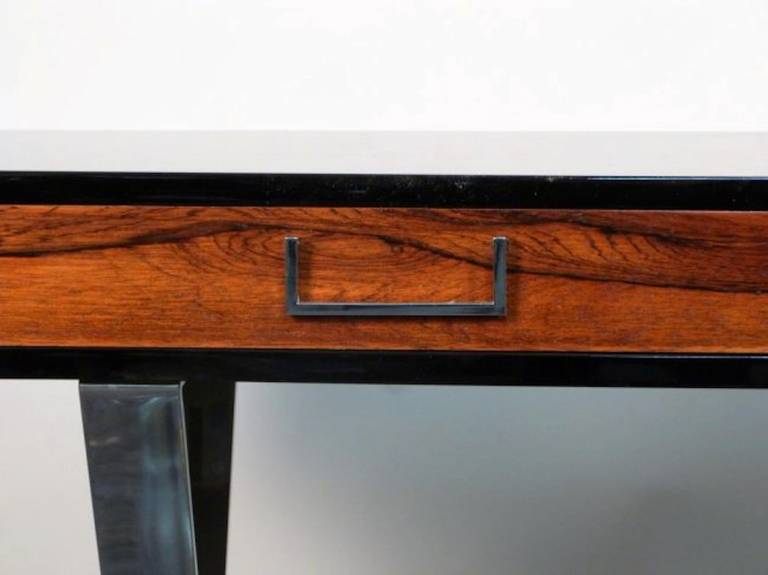 Milo Baughman Rosewood Wood Campaign Desk In Excellent Condition In New York, NY