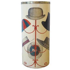Piero Fornasetti Umbrella Stand with Hat Stand Motiff