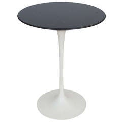 Eero Saarinen Knoll Side Table Black Carrara Marble Signed USA 1980's