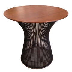 Warren Platner for Knoll Occasional Table in Walnut and Bronze
