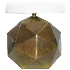 Retro Bronze Faceted Table Lamp By Westwood Industries