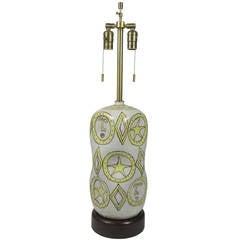 Guido Gambone Ceramic Table Lamp Italian 1950's 6