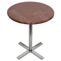 Nico Zographos Marble and Chromed Steel Occasional Table