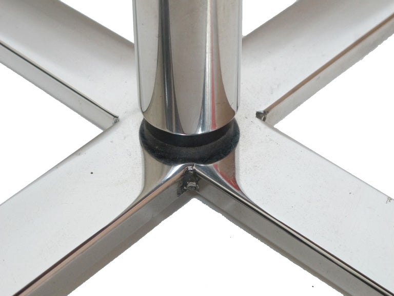 Nico Zographos Marble and Chromed Steel Occasional Table
