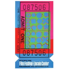 Andy Warhol Lincoln Center Ticket 1967