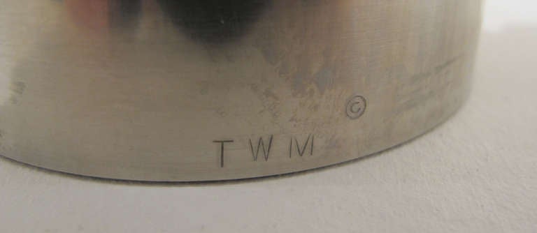 Tom McAllister Kinetic Spray Sculpture Polished Steel Signed USA, 1960s