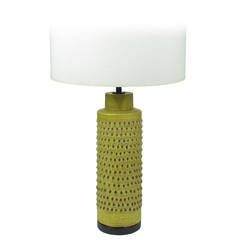 Bitossi Lamp Base in Chartreuse Yellow Glaze