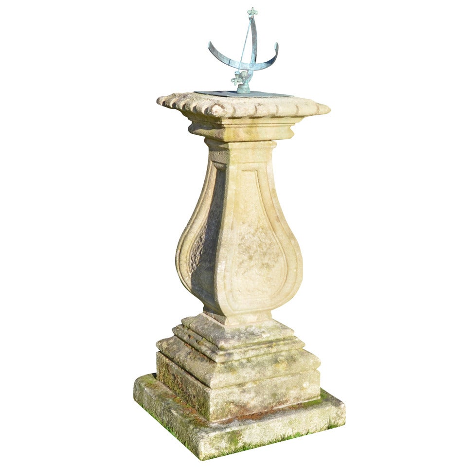 A Carved Bath Stone Sundial Base