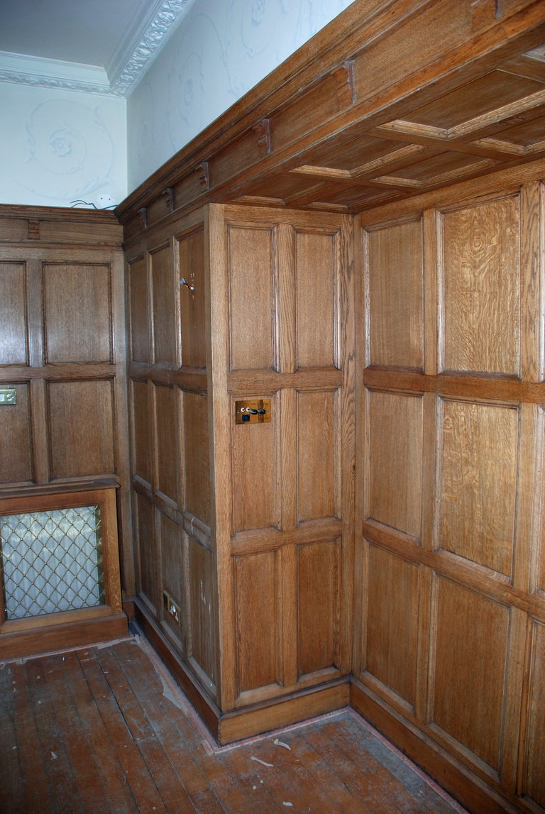 panelled fireplace wall