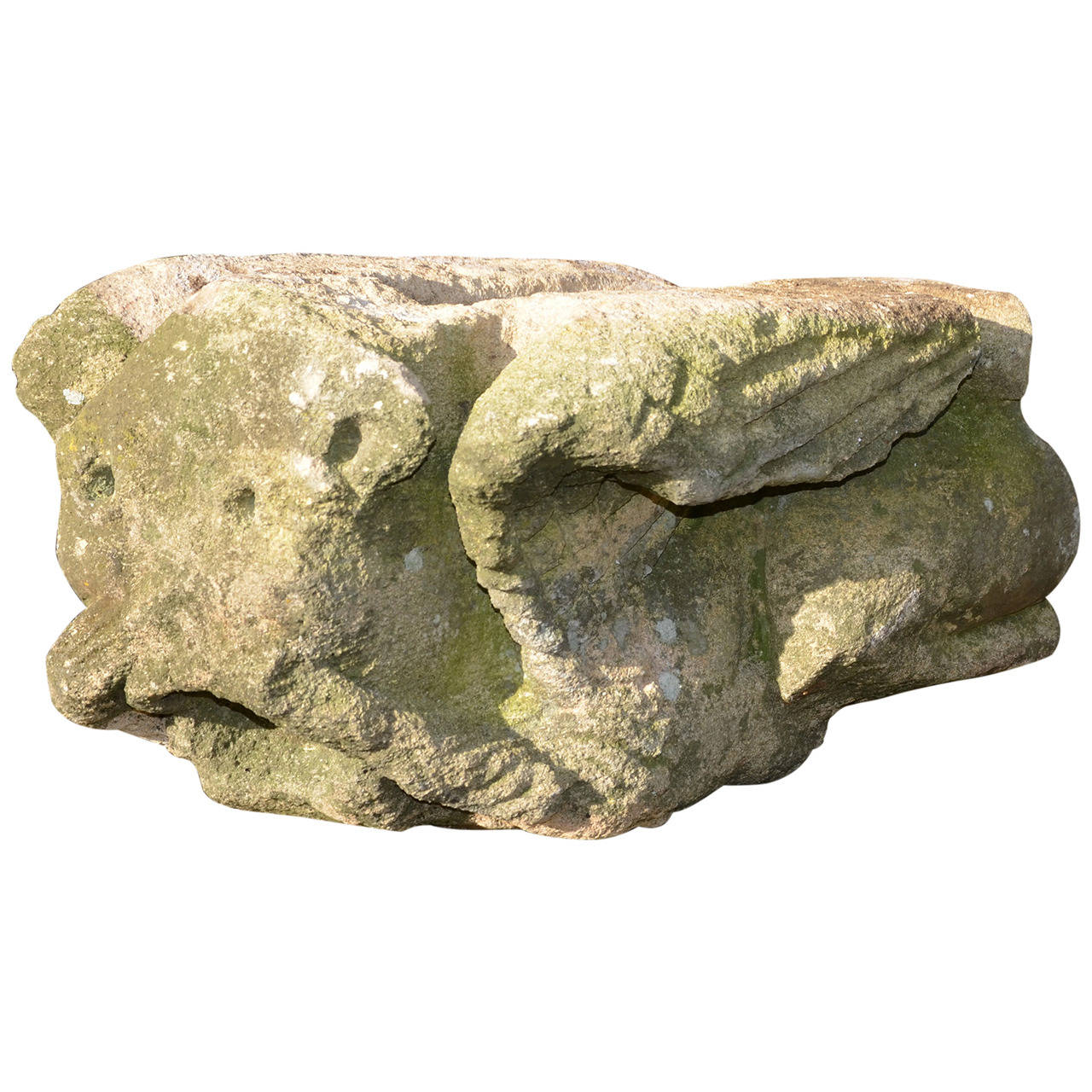 large medieval carved limestone long fingered mouth puller large medieval carved limestone long fingered mouth puller