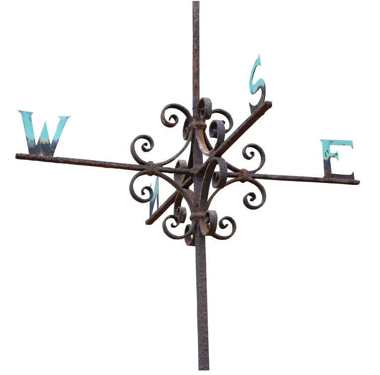 British An early 20th century, circa 1900, wrought iron weather vane For Sale