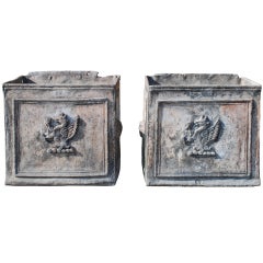 A pair of mid 18th century lead cisterns