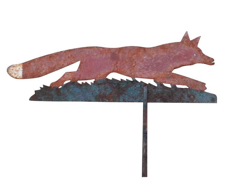 Arts and Crafts An early 20th century, circa 1900, wrought iron weather vane For Sale