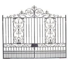 Retro A Well Made Pair Of Wrought Iron Entryway Gates