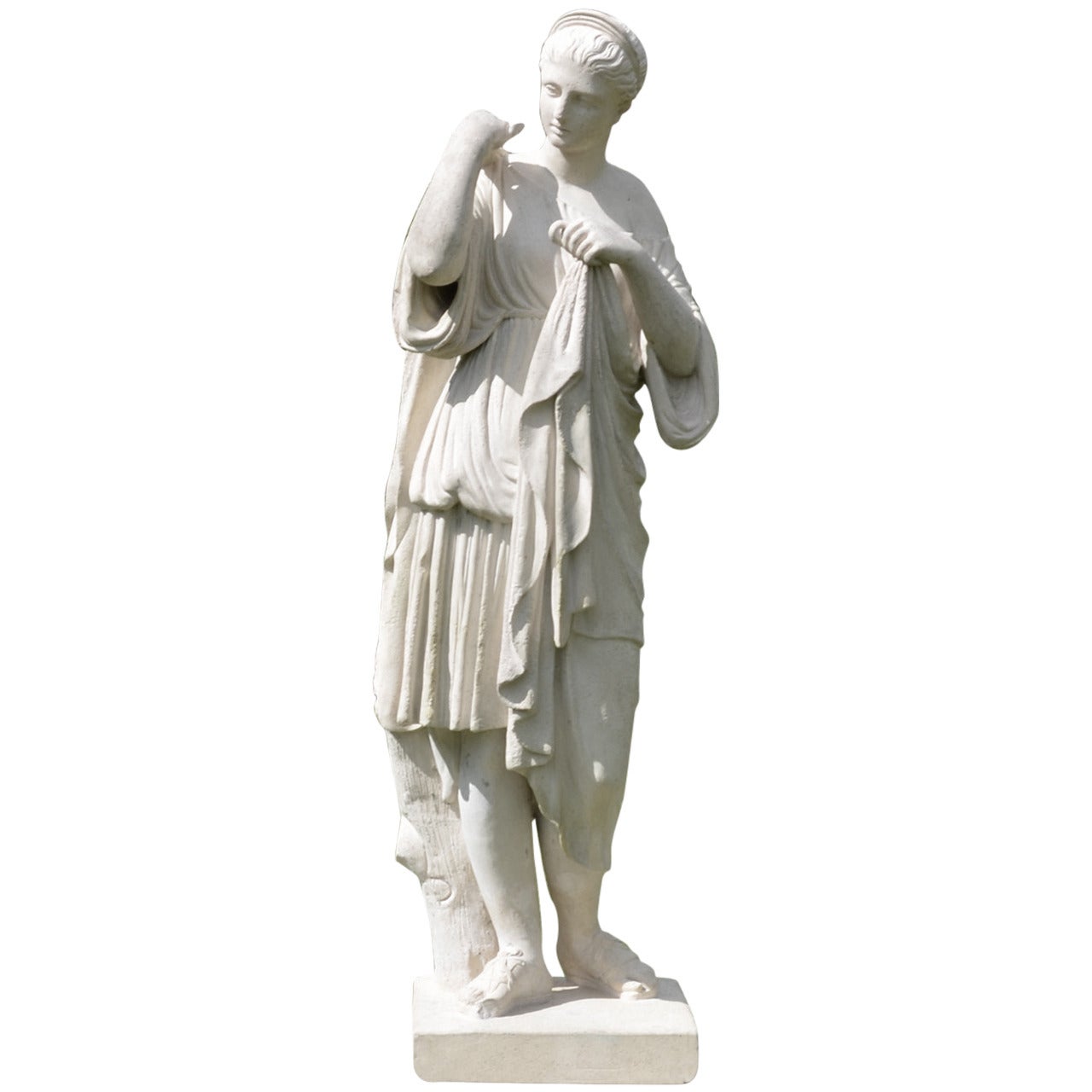19th Century Terracotta Figure of Diana De Gabies For Sale