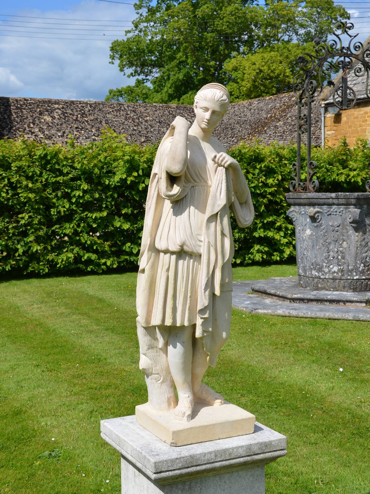 English 19th Century Terracotta Figure of Diana De Gabies For Sale