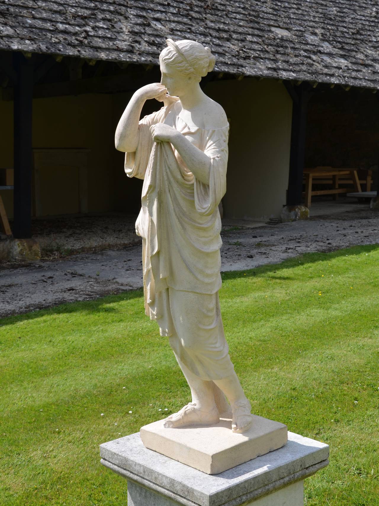 19th Century Terracotta Figure of Diana De Gabies For Sale 1