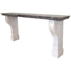 A late 19th century marble console table