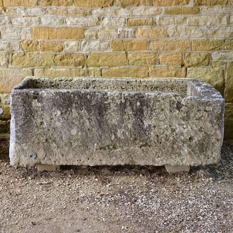 A large antique limestone trough