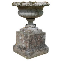 A 19th century composition stone urn attributed to Austin & Seeley