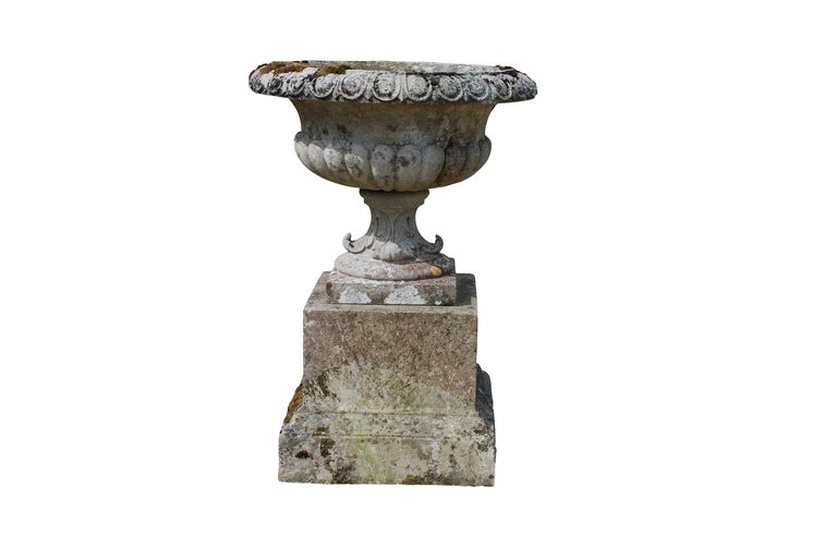 Neoclassical A 19th century composition stone urn attributed to Austin & Seeley