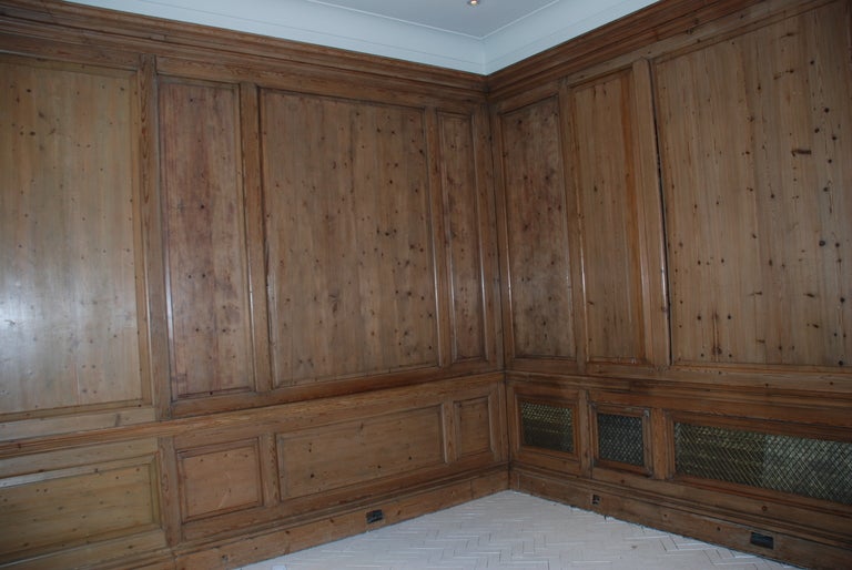Neoclassical A large quantity of part 18th century Pine panelling