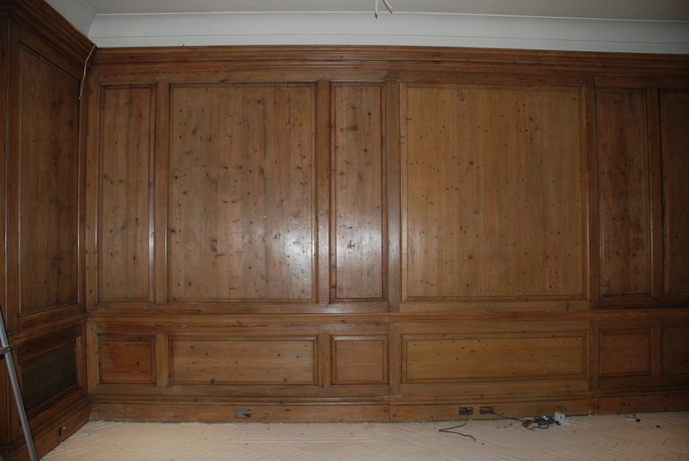 20th Century A large quantity of part 18th century Pine panelling