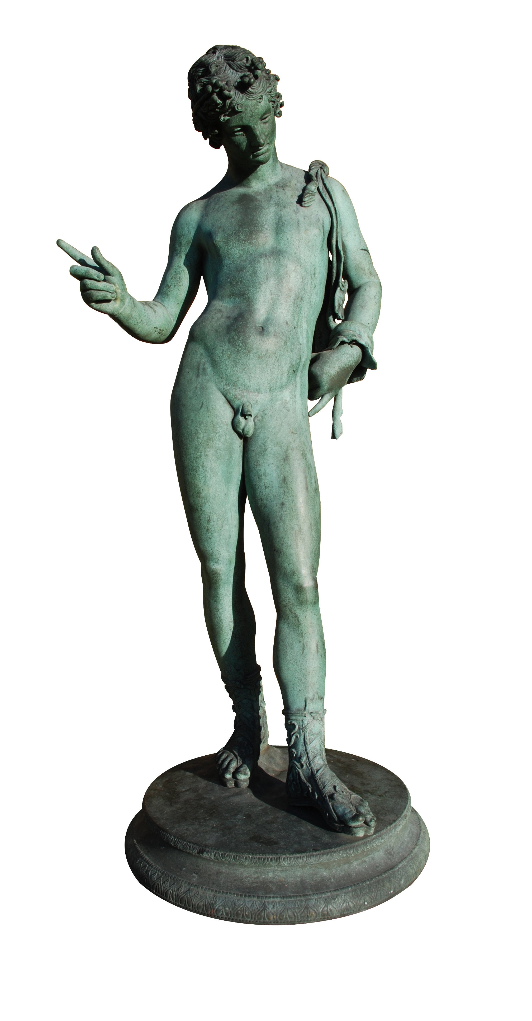 A Neapolitan bronze figure of Narcissus