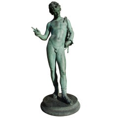 A Neapolitan bronze figure of Narcissus