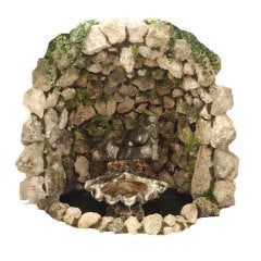 Tuffa Rock and Shell Grotto with a 19th Century Marble Ariadne Centerpiece