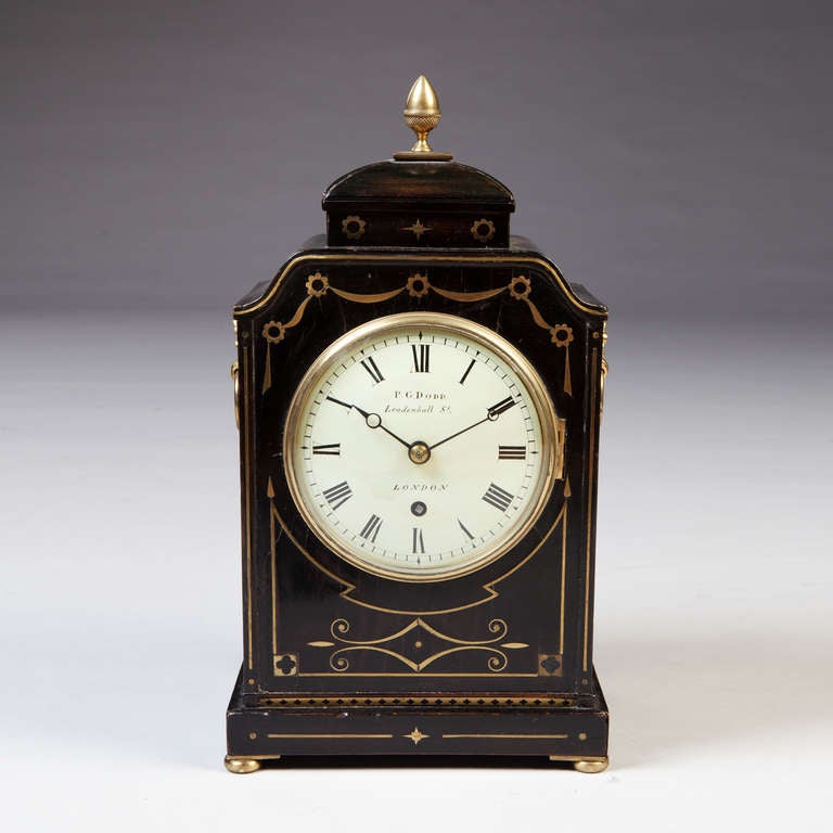 British A Regency Mantel Clock by P G Dodd - Retailed by Percy Webster