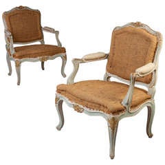 A Pair of Louis XV Fauteuils