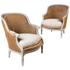 A Large Scale Pair of Louis XVI Bergeres