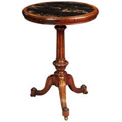 Antique Very Fine & Rare Early 19th Century Portoro Marble Inset Tripod Table attributed to George Morant