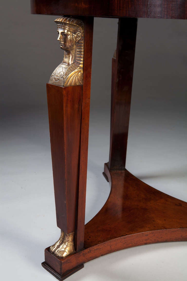 An Empire Style Mahogany Gueridon Center Table In Excellent Condition In London, GB