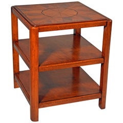 An early 20th century art deco etagere end table