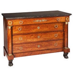 A Fine French Empire Mahogany Commode