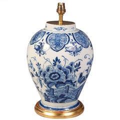 18th Century Delft Vase as Lamp