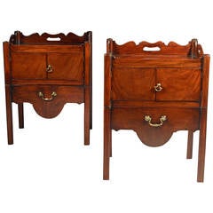 A fine pair of mid 18th century bedside cabinets