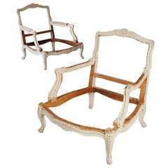A Pair of Large Scale Bergere Armchairs