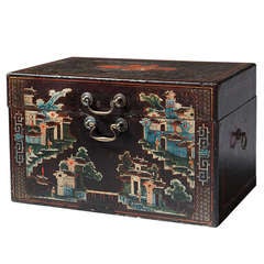 A 19th c. Chinese export lacquer box