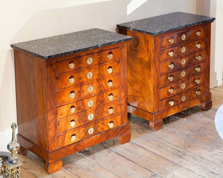 A Pair of Empire Style Bedside Cabinets