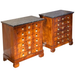 A Pair of Empire Style Bedside Cabinets