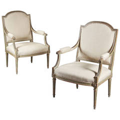 A Fine Pair of Neo-Classical Fauteuils