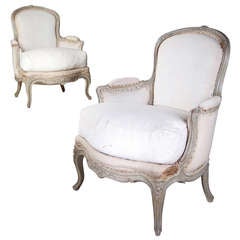 A Fine Pair of Louis XV Bergeres