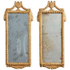 Antique A Pair Of Swedish Giltwood Mirrors