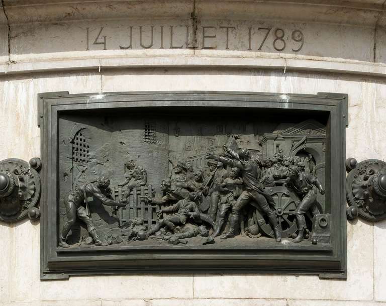 Magnificent Rolled Paper Picture of the Storming of the Bastille In Excellent Condition In London, GB