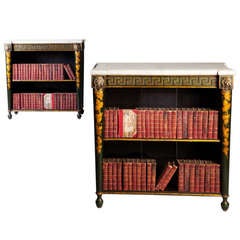 A Pair of Regency Open Bookcase Cabinets / Bedside Cabinets