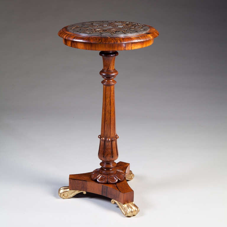 Rare & Important Rosewood Campaign Turtlestone Occassional Table In Excellent Condition In London, GB