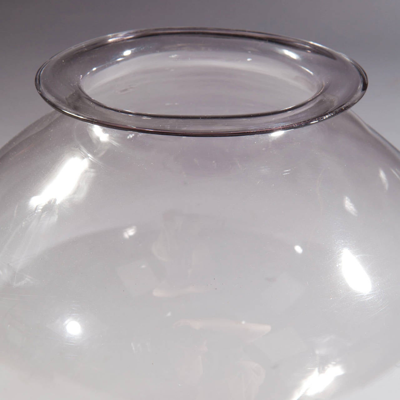 English Rare Mid-18th Century Glass Fish Bowl